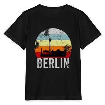 BERLIN RETRO Vintage Design als Geschenk - Stanley/Stella Kinder T-Shirt MINI CREATOR  - Schwarz - Vorne - Mikhail (115cm)