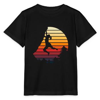 Vintage Sport Climbing Rock Climbing - Stanley/Stella MINI CREATOR Kids’ T-Shirt - black - Front - Mikhail (115cm)
