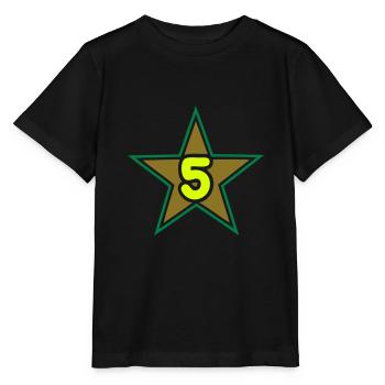 5 numero etoile - T-shirt bio MINI CREATOR Stanley/Stella Enfant - noir - Devant - Mikhail (115cm)