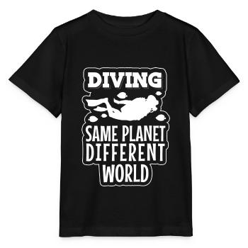 Diver Water Coral - Stanley/Stella MINI CREATOR Kids’ T-Shirt - black - Front - Mikhail (115cm)