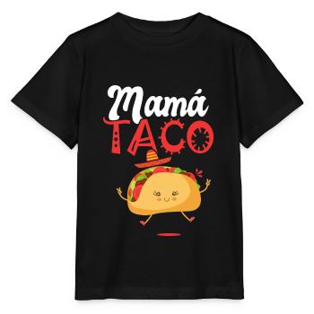 mama taco Taco Tacos mexikanisches Essen Geschenk - Stanley/Stella Kinder T-Shirt MINI CREATOR  - Schwarz - Vorne - Mikhail (115cm)