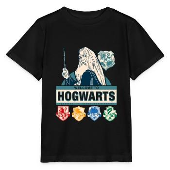 Harry Potter Willkommen In Hogwarts Dumbledore - Stanley/Stella Kinder T-Shirt MINI CREATOR  - Schwarz - Vorne - Mikhail (115cm)