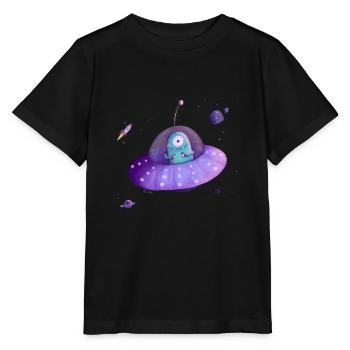 Alien dans le vaisseau spatial - T-shirt bio MINI CREATOR Stanley/Stella Enfant - noir - Devant - Mikhail (115cm)