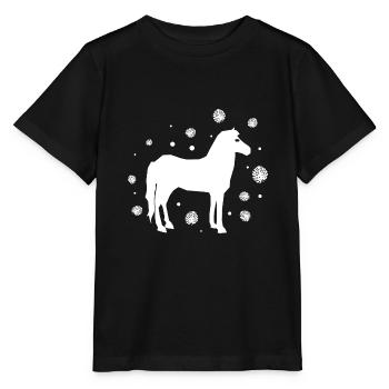 Cheval - Équitation Étalon équestre Ross Mare - T-shirt bio MINI CREATOR Stanley/Stella Enfant - noir - Devant - Mikhail (115cm)