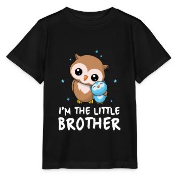Je suis le petit frère - Petit frère Chouette mignonne - T-shirt bio MINI CREATOR Stanley/Stella Enfant - noir - Devant - Mikhail (115cm)