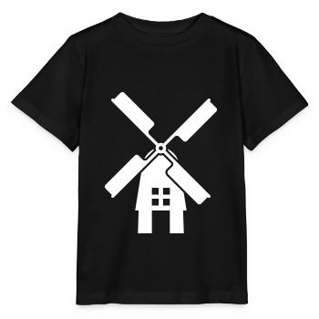 Windmühle Ivon Silhouette - Stanley/Stella Kinder T-Shirt MINI CREATOR  - Schwarz - Vorne - Mikhail (115cm)