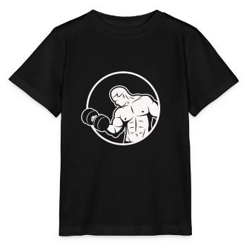 Musculation Haltérophilie Fitness Workout - T-shirt bio MINI CREATOR Stanley/Stella Enfant - noir - Devant - Mikhail (115cm)