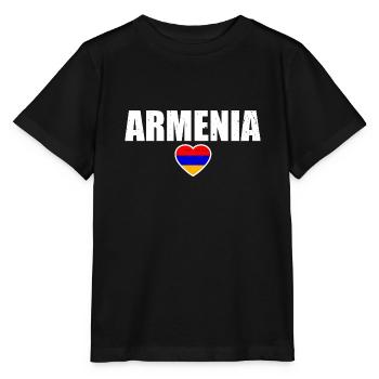 Armenia Armenia Armenian Flag Proud Armenian - Stanley/Stella MINI CREATOR Kids’ T-Shirt - black - Front - Mikhail (115cm)