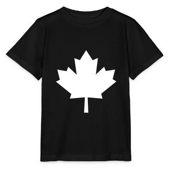 feuille d'érable - T-shirt bio MINI CREATOR Stanley/Stella Enfant - noir - Devant - Mikhail (115cm)