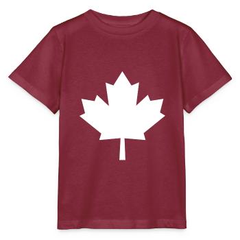 feuille d'érable - T-shirt bio MINI CREATOR Stanley/Stella Enfant - bordeaux - Devant - Kain (125cm)