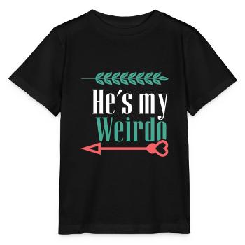 er ist mein verrückter paare - Stanley/Stella Kinder T-Shirt MINI CREATOR  - Schwarz - Vorne - Mikhail (115cm)