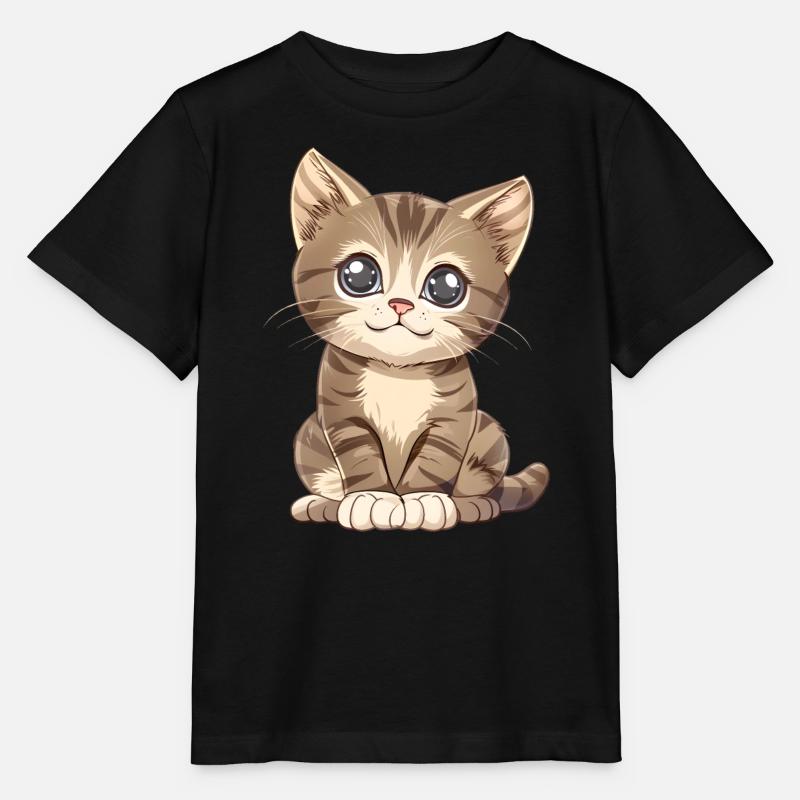 Chaton mignon - T-shirt bio MINI CREATOR Stanley/Stella Enfant - noir