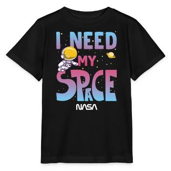 NASA I Need My Space Drôle De Design - T-shirt bio MINI CREATOR Stanley/Stella Enfant - noir - Devant - Mikhail (115cm)