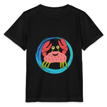 Lustige Krabbe - Stanley/Stella Kinder T-Shirt MINI CREATOR  - Schwarz - Vorne - Mikhail (115cm)