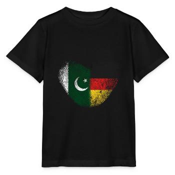 Pakistan Fingerabdruck für Deutsch-Pakistaner - Stanley/Stella Kinder T-Shirt MINI CREATOR  - Schwarz - Vorne - Mikhail (115cm)