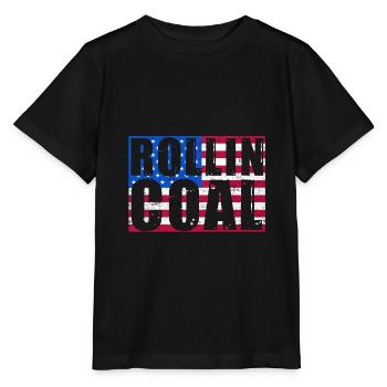 USA Carbon Roller Design for Diesel Drivers - Stanley/Stella MINI CREATOR Kids’ T-Shirt - black - Front - Mikhail (115cm)