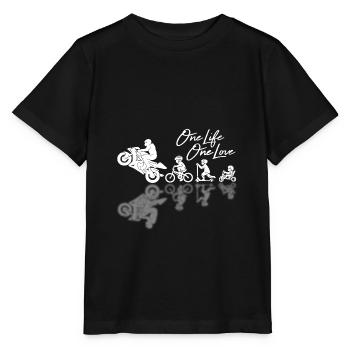 Motorrad Life - Stanley/Stella Kinder T-Shirt MINI CREATOR  - Schwarz - Vorne - Mikhail (115cm)