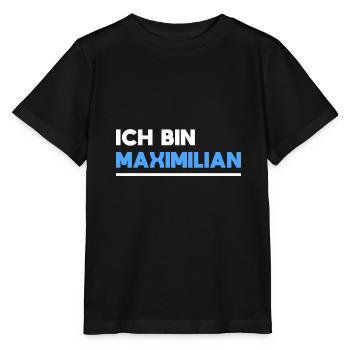 Maximilian Name Spruch für stolze Maximilians - Stanley/Stella Kinder T-Shirt MINI CREATOR  - Schwarz - Vorne - Mikhail (115cm)