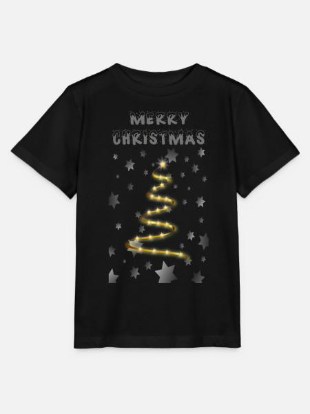 Goldener Weihnachtsbaum - Stanley/Stella Kinder T-Shirt MINI CREATOR - Schwarz