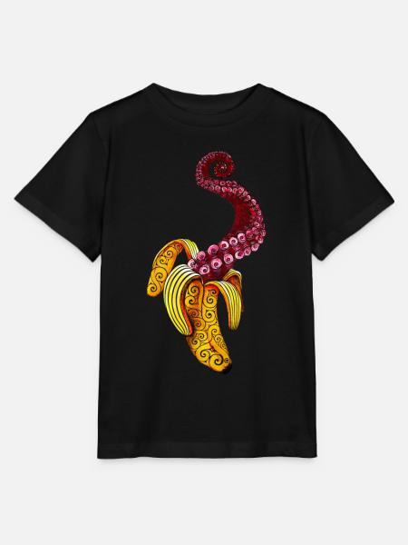 Wirbelnde Mutant-Banane - Stanley/Stella Kinder T-Shirt MINI CREATOR - Schwarz
