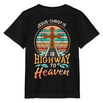 Route vers Heaven Cross - T-shirt bio MINI CREATOR Stanley/Stella Enfant - noir - Devant - Mikhail (115cm)