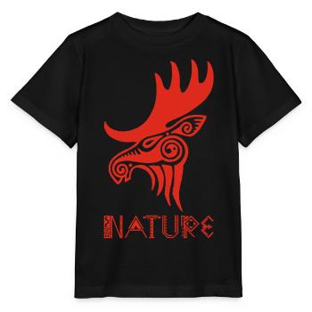 Red Elk Animal Totem - Stanley/Stella MINI CREATOR Kids’ T-Shirt - black - Front - Mikhail (115cm)