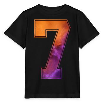 NR. 7 NUMMER 7 COLLEGE 7. GEBURTSTAG - Stanley/Stella Kinder T-Shirt MINI CREATOR  - Schwarz - Vorne - Mikhail (115cm)