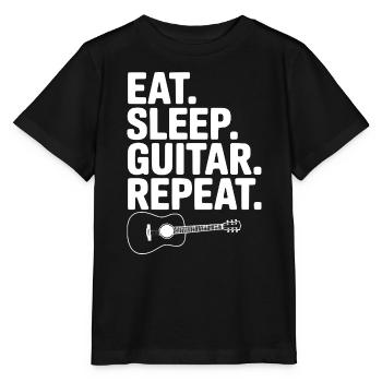 Eat. Sleep. Guitar. Repeat. - Stanley/Stella MINI CREATOR Kids’ T-Shirt - black - Front - Mikhail (115cm)