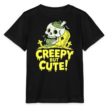 Creepy but Cute Skull Glow - Stanley/Stella MINI CREATOR Kids’ T-Shirt - black - Front - Mikhail (115cm)