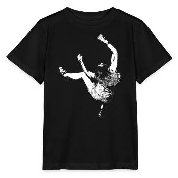Kletternmotiv für dunkle Produkte - Stanley/Stella Kinder T-Shirt MINI CREATOR  - Schwarz - Vorne - Mikhail (115cm)