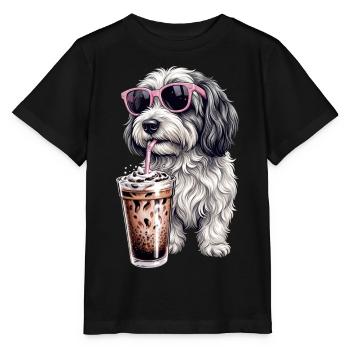 Havaneser  - Stanley/Stella Kinder T-Shirt MINI CREATOR  - Schwarz - Vorne - Mikhail (115cm)