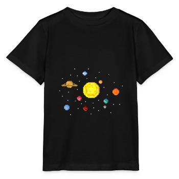 Systeme Solaire - T-shirt bio MINI CREATOR Stanley/Stella Enfant - noir - Devant - Mikhail (115cm)