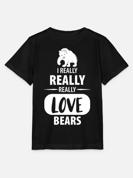 Bär Bären Raubtier - Stanley/Stella Kinder T-Shirt MINI CREATOR  - Schwarz