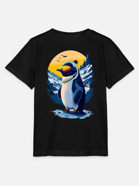 Niedlicher Pinguin - Stanley/Stella Kinder T-Shirt MINI CREATOR  - Schwarz