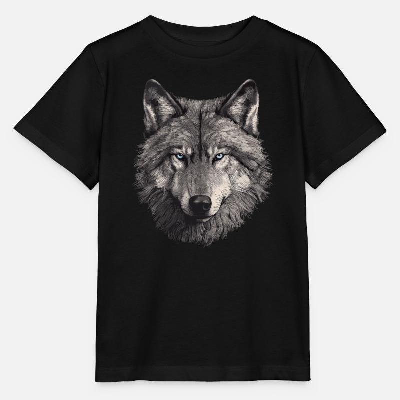 Wolf Wolfskopf Kratzspuren Krallen Wild - Stanley/Stella Kinder T-Shirt MINI CREATOR  - Schwarz