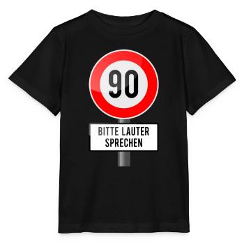 90 années bouclier fort - T-shirt bio MINI CREATOR Stanley/Stella Enfant - noir - Devant - Mikhail (115cm)