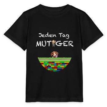 Courageux, motivation pour les enfants handicapés - T-shirt bio MINI CREATOR Stanley/Stella Enfant - noir - Devant - Mikhail (115cm)