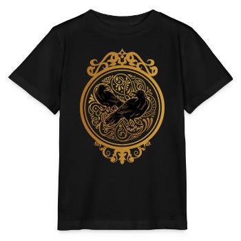 Hugin & Munin gold by the Manzanita ́s - Stanley/Stella MINI CREATOR Kids’ T-Shirt - black - Front - Mikhail (115cm)