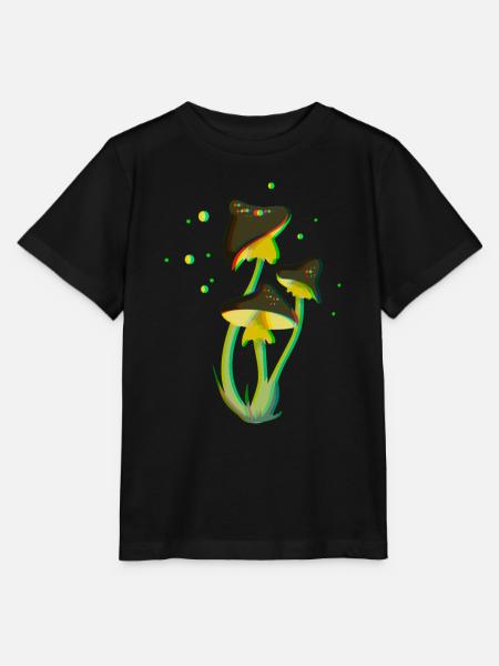 Zeichnen pilz trippy fluoreszierend 3D und psychedelisch - Stanley/Stella Kinder T-Shirt MINI CREATOR  - Schwarz