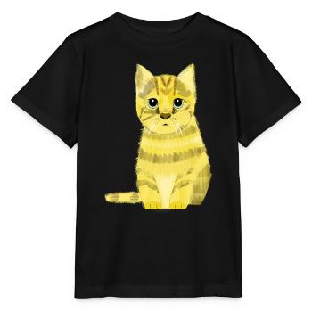 Chat fortune - T-shirt bio MINI CREATOR Stanley/Stella Enfant - noir - Devant - Mikhail (115cm)