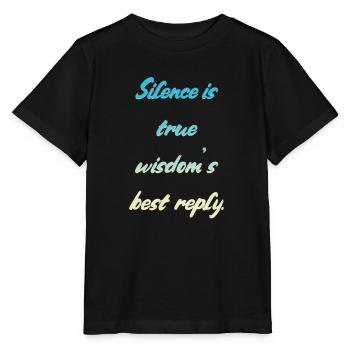 Schweigen Spruch - Stanley/Stella Kinder T-Shirt MINI CREATOR  - Schwarz - Vorne - Mikhail (115cm)