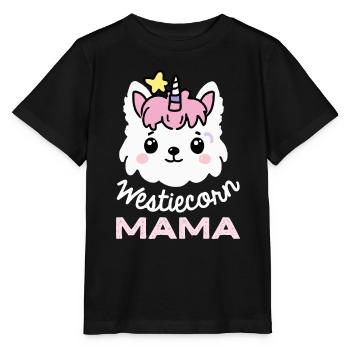 Westiecorn Unicorn Hund Geschenk Westie - Stanley/Stella Kinder T-Shirt MINI CREATOR  - Schwarz - Vorne - Mikhail (115cm)