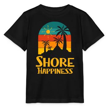 Shore Happiness Beach Summer Ocean Tropical - Stanley/Stella MINI CREATOR Kids’ T-Shirt - black - Front - Mikhail (115cm)
