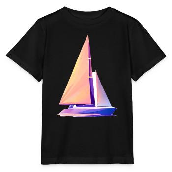 Sailing ship Sailboat Sailing Sailing Sailing Sailing - Stanley/Stella MINI CREATOR Kids’ T-Shirt - black - Front - Mikhail (115cm)