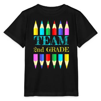 Équipe 2e deuxième année Enseignant de l’équipe Retour à l’école - T-shirt bio MINI CREATOR Stanley/Stella Enfant - noir - Devant - Mikhail (115cm)