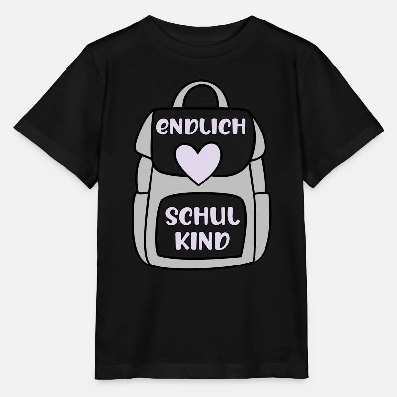 endlich Schulkind lila - Stanley/Stella Kinder T-Shirt MINI CREATOR  - Schwarz