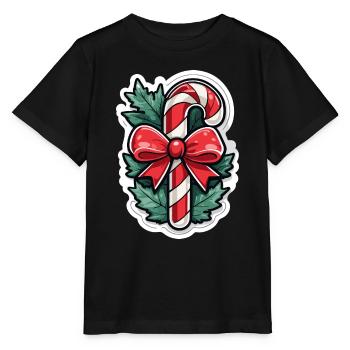 Zuckerstange Weihnachten Zeichnung - Stanley/Stella Kinder T-Shirt MINI CREATOR  - Schwarz - Vorne - Mikhail (115cm)