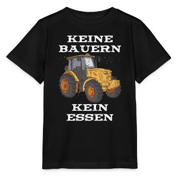 Keine Bauern kein Essen Landwirt Demo - Stanley/Stella Kinder T-Shirt MINI CREATOR  - Schwarz - Vorne - Mikhail (115cm)