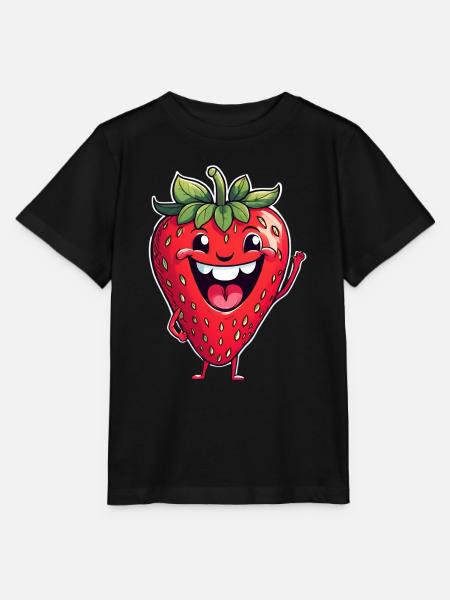 Erdbeere - Stanley/Stella Kinder T-Shirt MINI CREATOR  - Schwarz