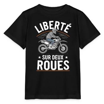 Liberté sur deux roues - T-shirt bio MINI CREATOR Stanley/Stella Enfant - noir - Devant - Mikhail (115cm)